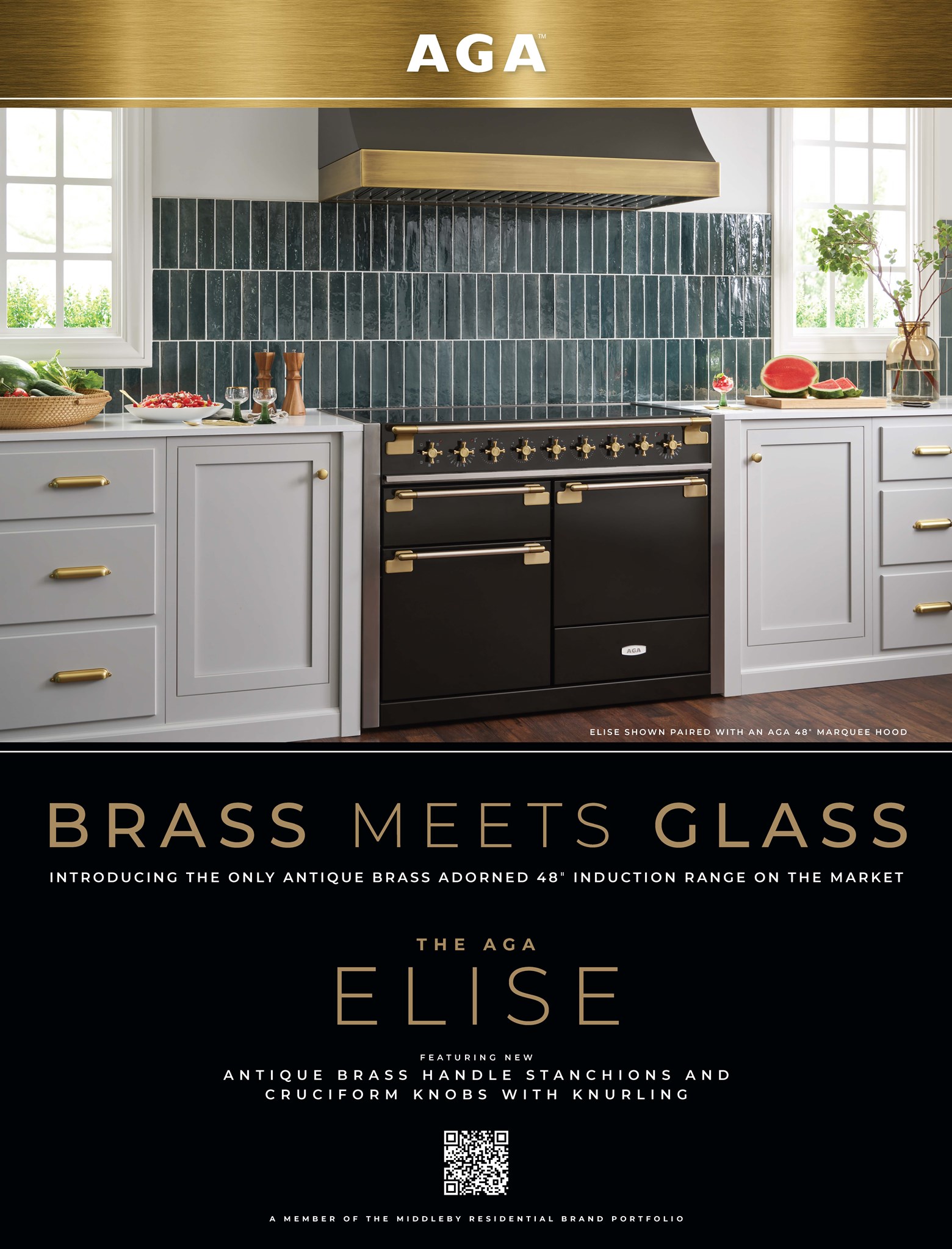 Picture of AGA Elise Brass Meets Glass Dealer POP Flyer